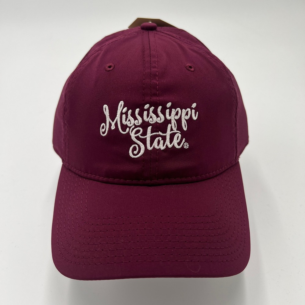 The Game Mississippi State Bulldogs Hat Dark Maroon‎ Script Adjustable NWT